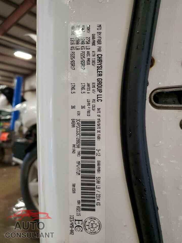 DODGE JOURNEY 2012 - 3C4PDCCG3CT288200