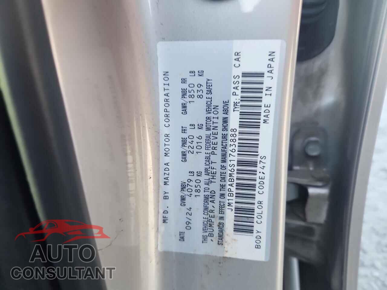 MAZDA 3 SELECT S 2025 - JM1BPABM6S1763888