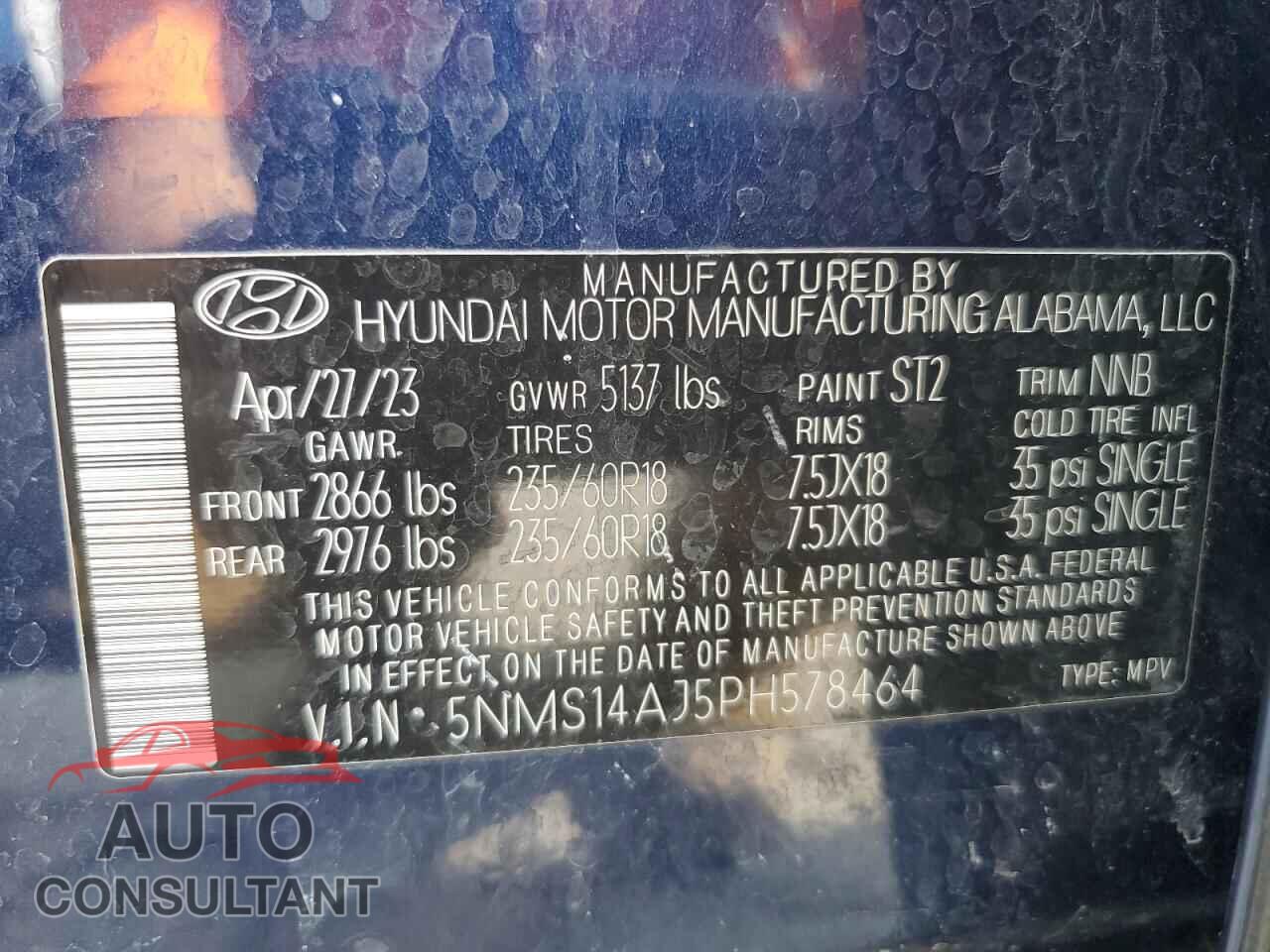 HYUNDAI SANTA FE 2023 - 5NMS14AJ5PH578464