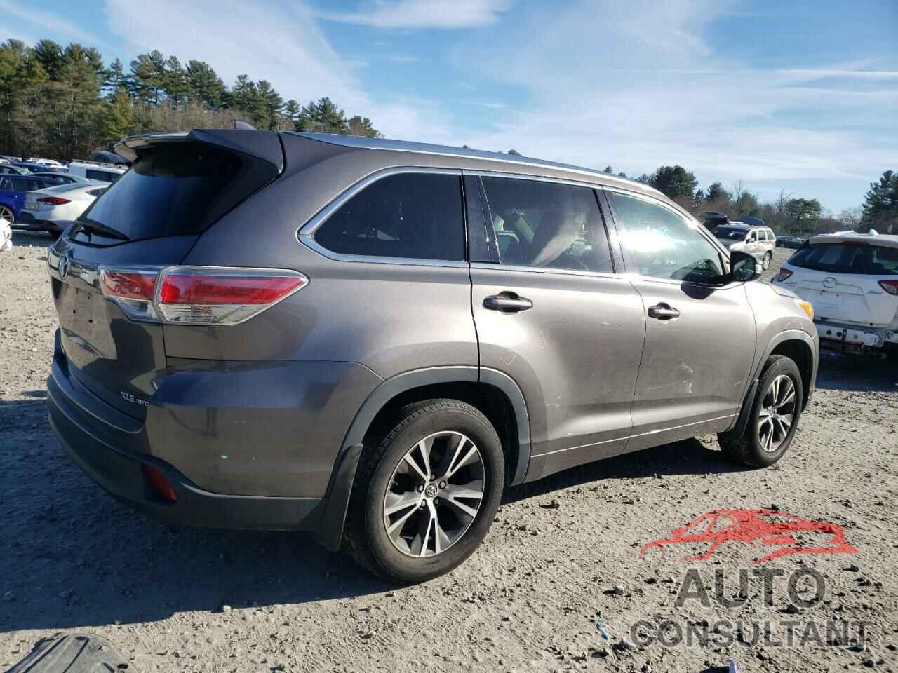 TOYOTA HIGHLANDER 2016 - 5TDJKRFH3GS307847