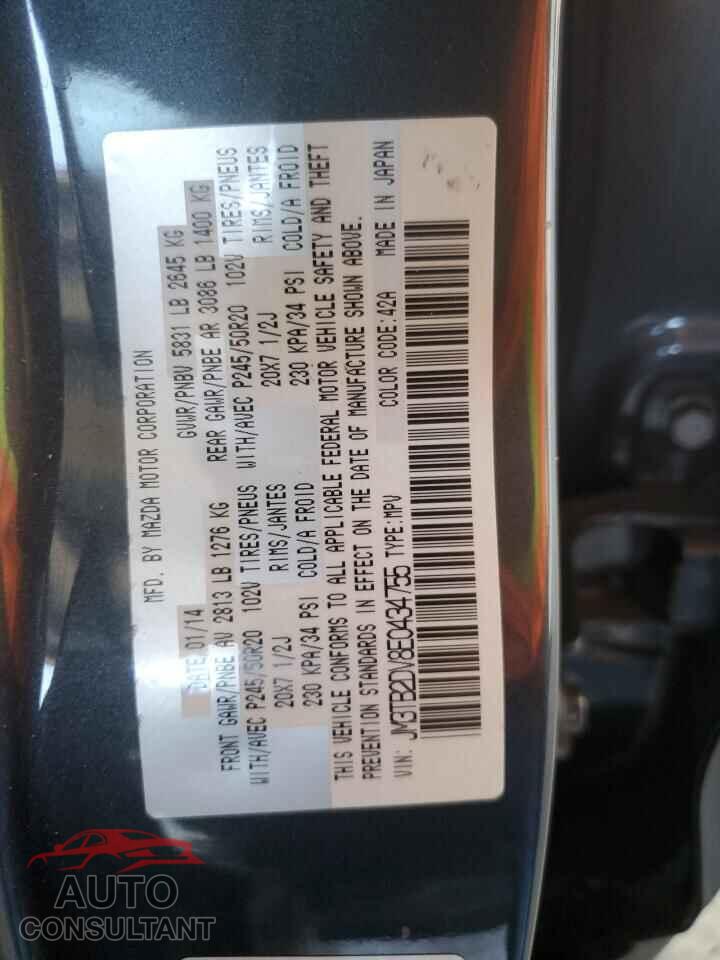 MAZDA CX-9 2014 - JM3TB2DV8E0434755