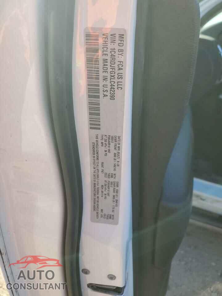 DODGE DURANGO 2020 - 1C4RDJFGXLC442390
