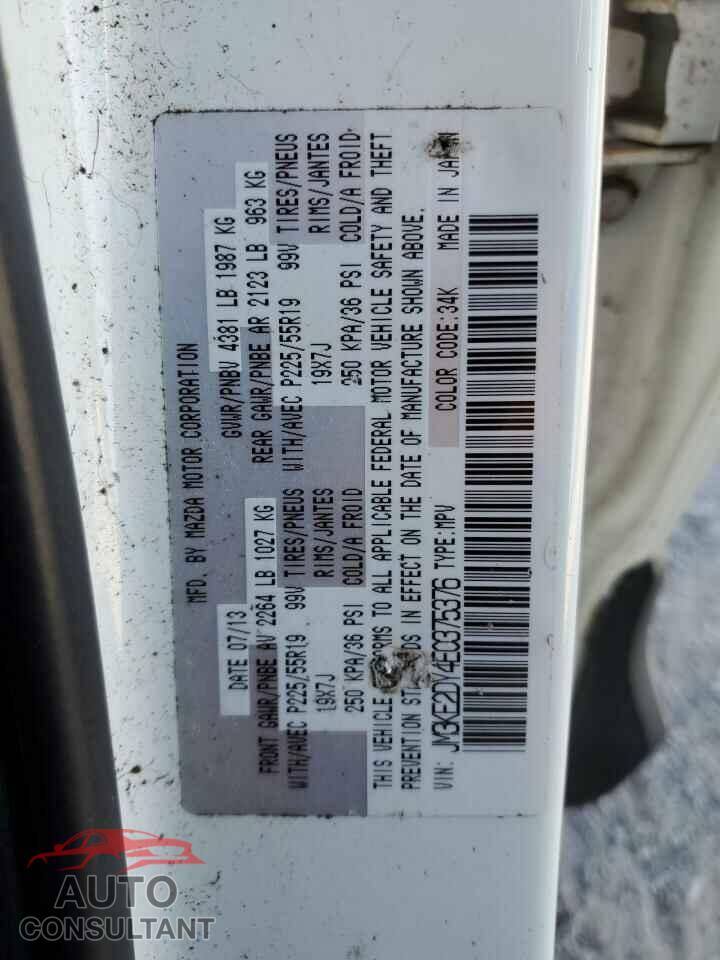 MAZDA CX-5 2014 - JM3KE2DY4E0375376