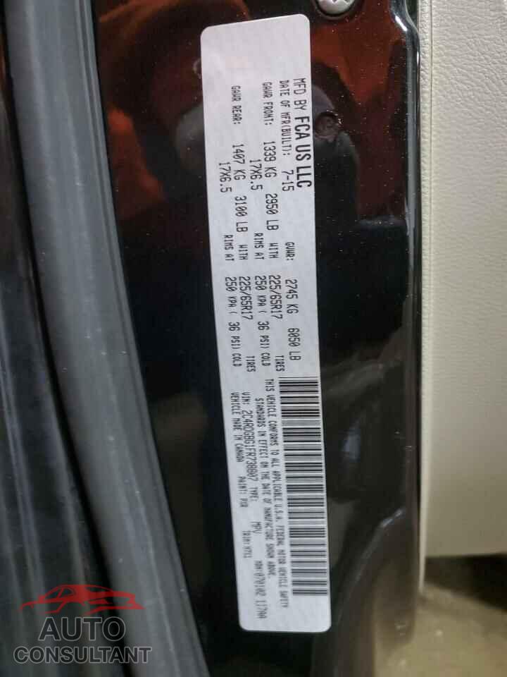 DODGE CARAVAN 2015 - 2C4RDGBG1FR738807