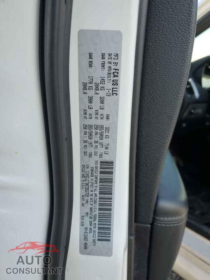 DODGE DURANGO 2019 - 1C4SDJCT8KC652729