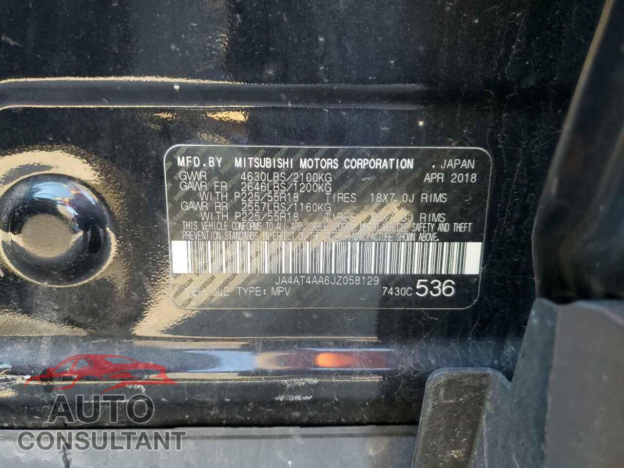 MITSUBISHI ECLIPSE 2018 - JA4AT4AA6JZ058129