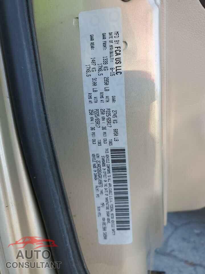 DODGE CARAVAN 2016 - 2C4RDGBGXGR109872