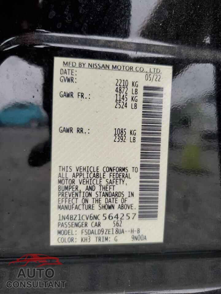 NISSAN LEAF 2022 - 1N4BZ1CV6NC564257