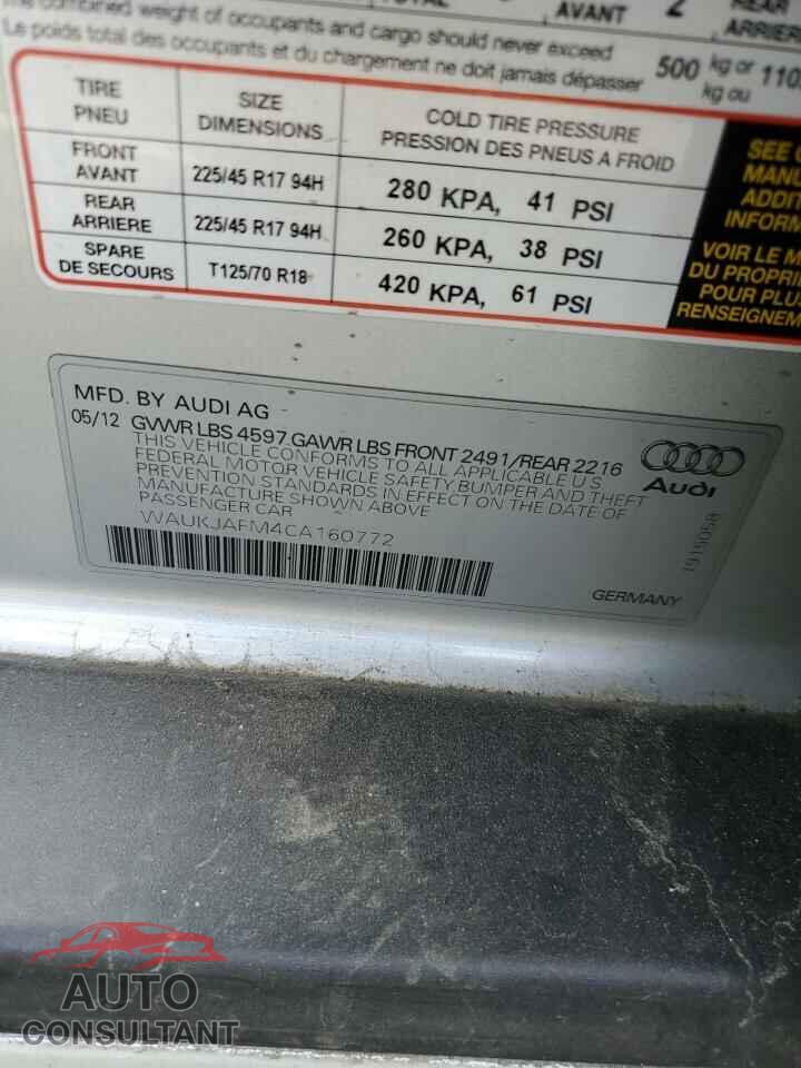 AUDI A3 2012 - WAUKJAFM4CA160772