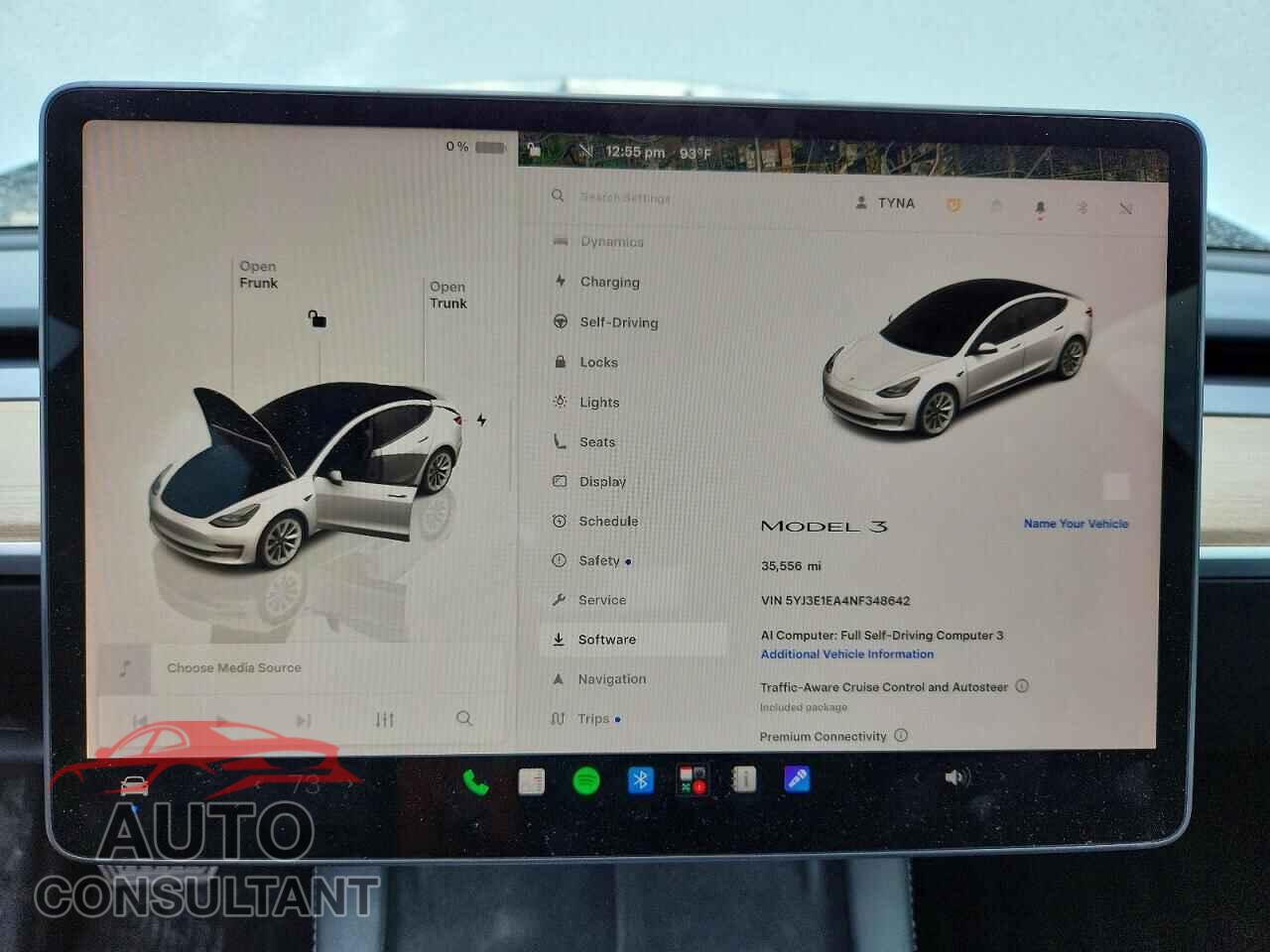 TESLA MODEL 3 2022 - 5YJ3E1EA4NF348642