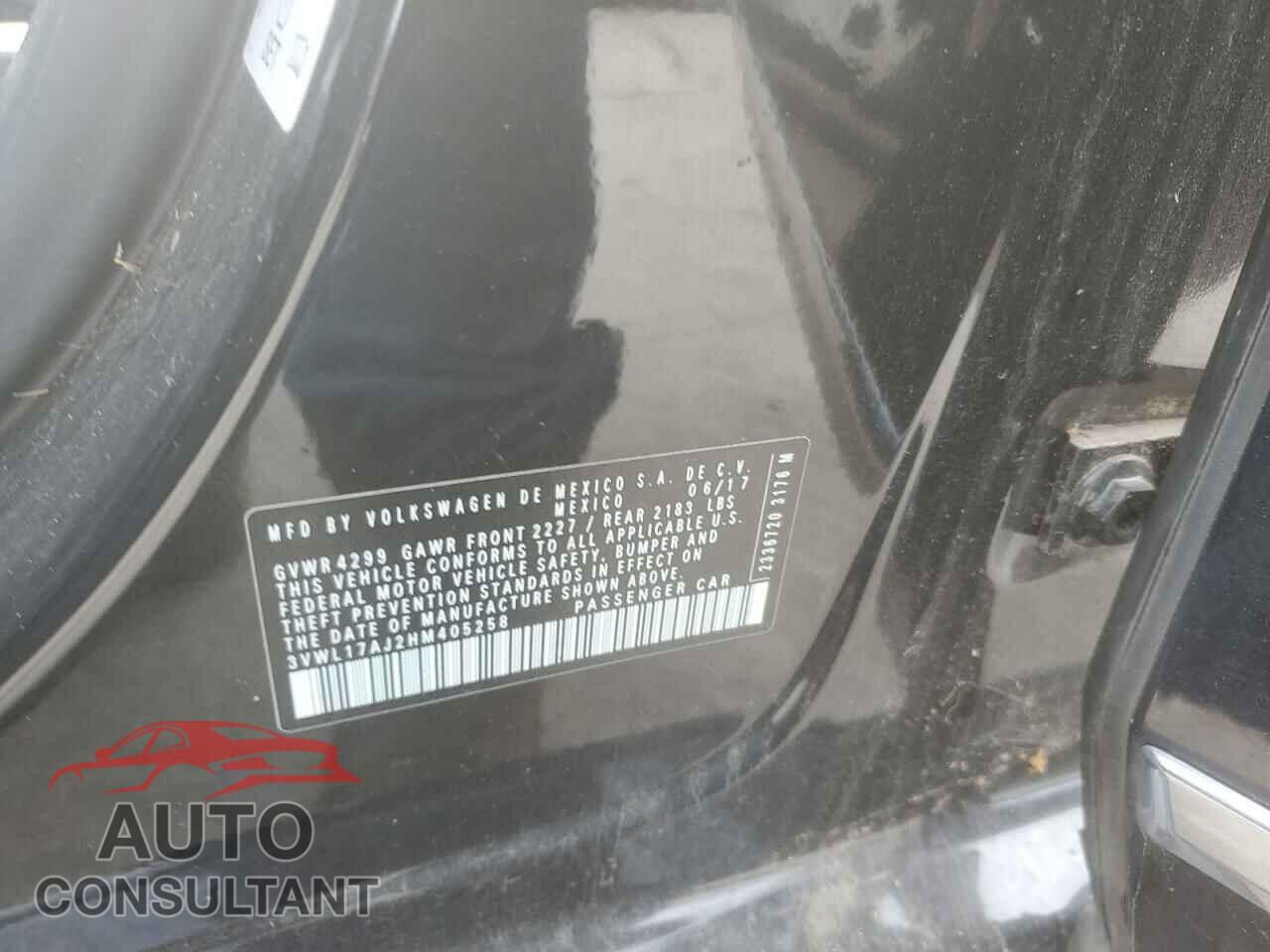 VOLKSWAGEN JETTA 2017 - 3VWL17AJ2HM405258