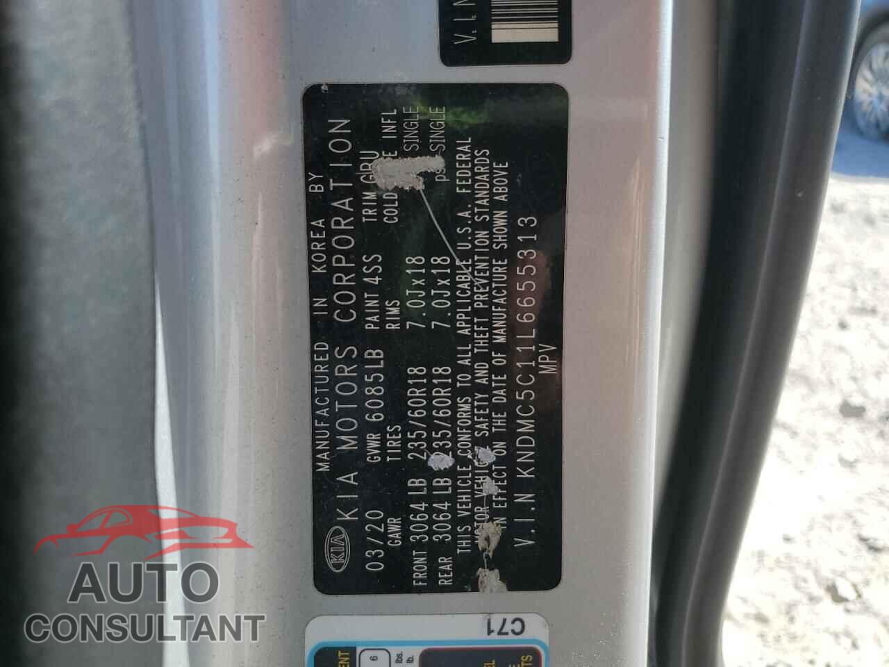 KIA All Models 2020 - KNDMC5C11L6655313