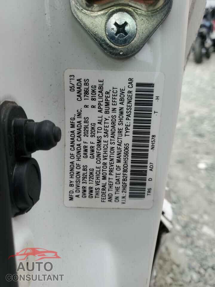 HONDA CIVIC 2013 - 2HGFB2F80DH556065