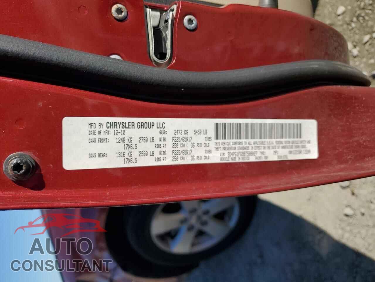 DODGE JOURNEY 2011 - 3D4PG1FG9BT508027