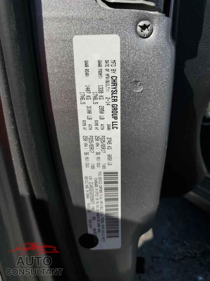 DODGE CARAVAN 2014 - 2C4RDGEG2ER296873