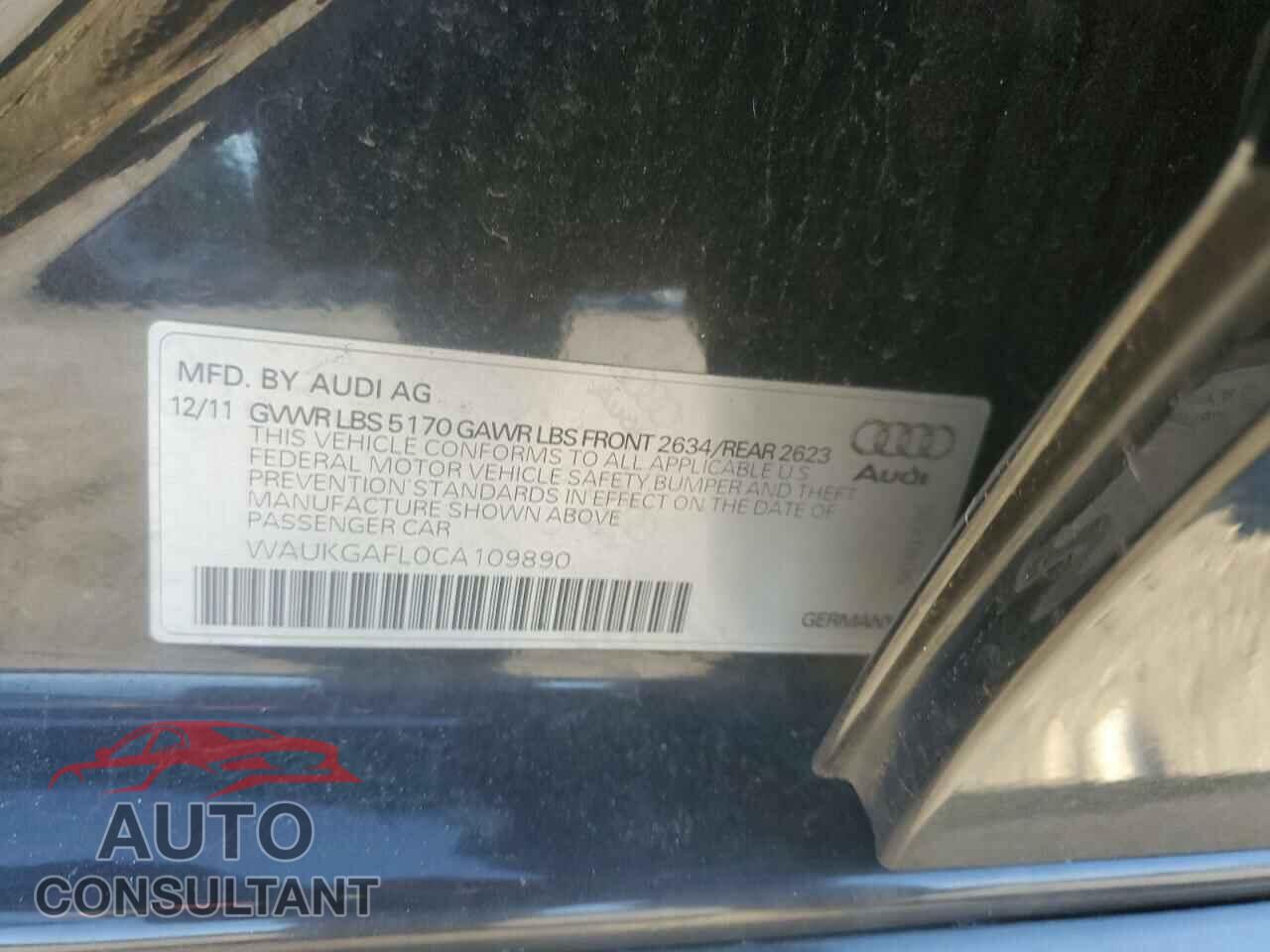 AUDI S4/RS4 2012 - WAUKGAFL0CA109890
