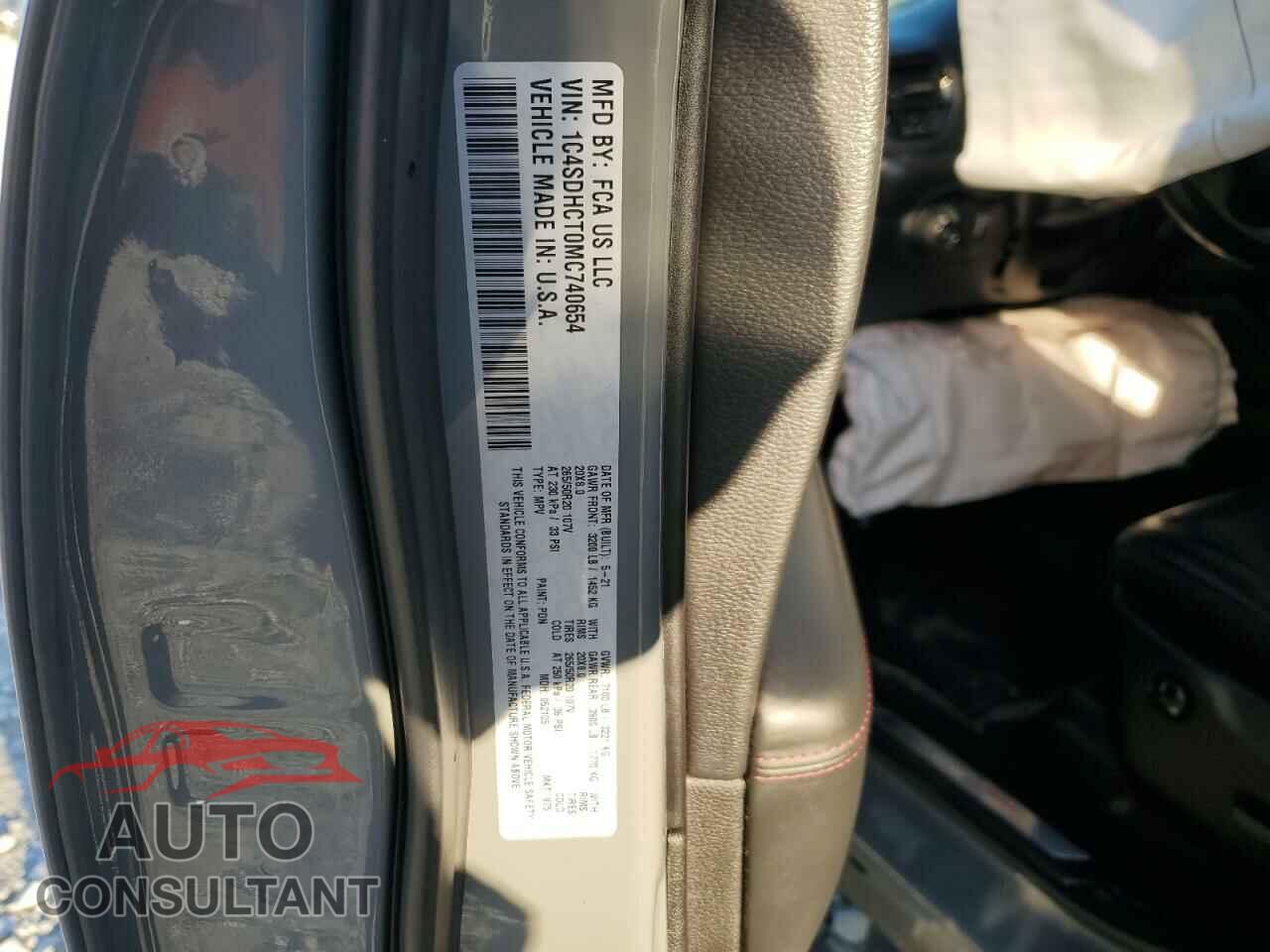 DODGE DURANGO 2021 - 1C4SDHCT0MC740654