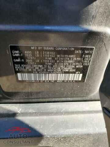 SUBARU OUTBACK 2018 - 4S4BSAFC5J3249321
