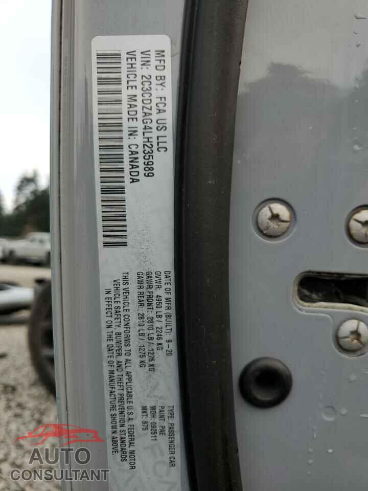 DODGE CHALLENGER 2020 - 2C3CDZAG4LH235989