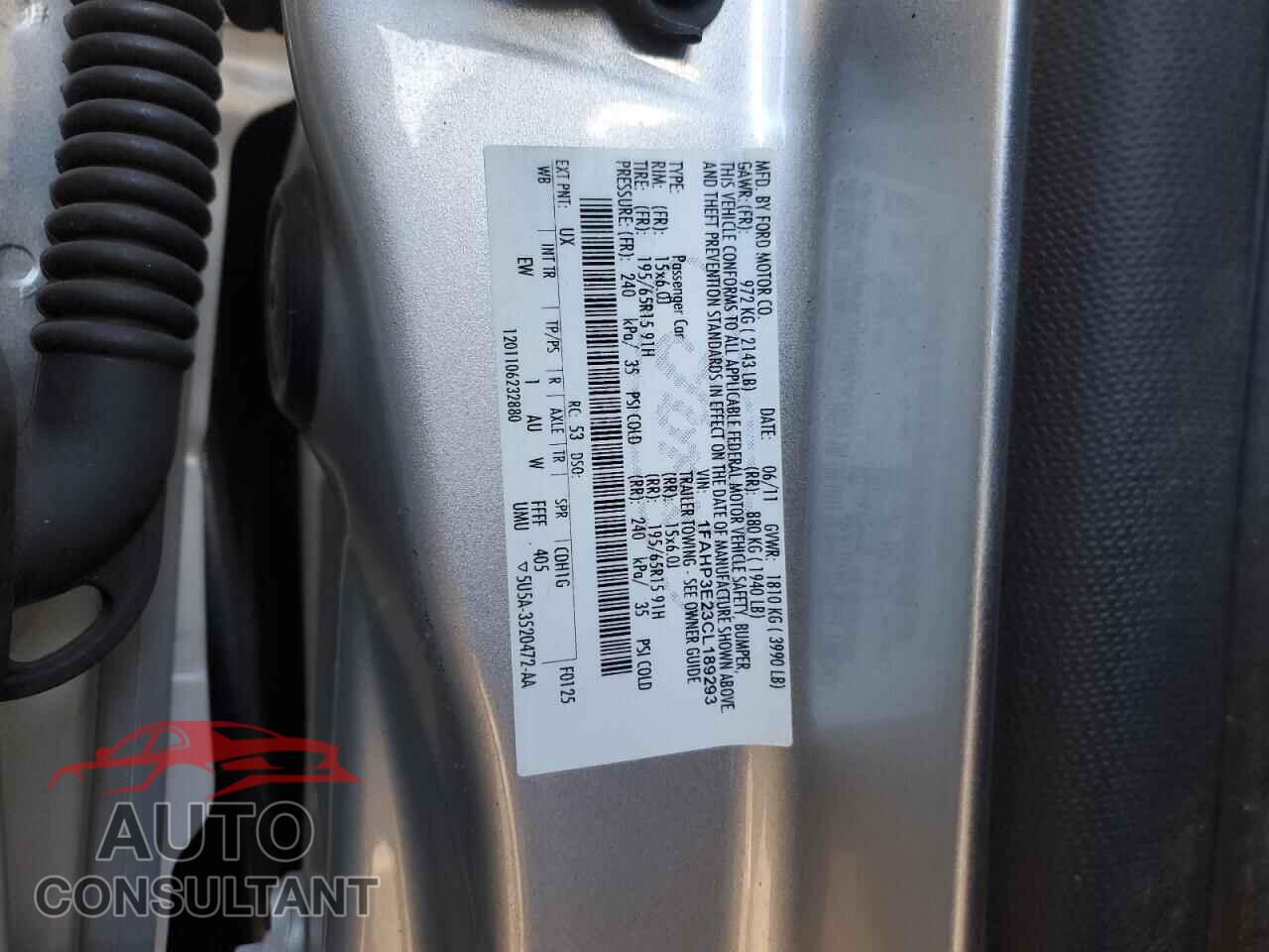 FORD FOCUS 2012 - 1FAHP3E23CL189293