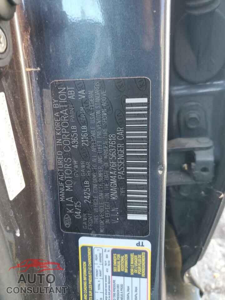 KIA OPTIMA 2015 - KNAGM4A76F5637618