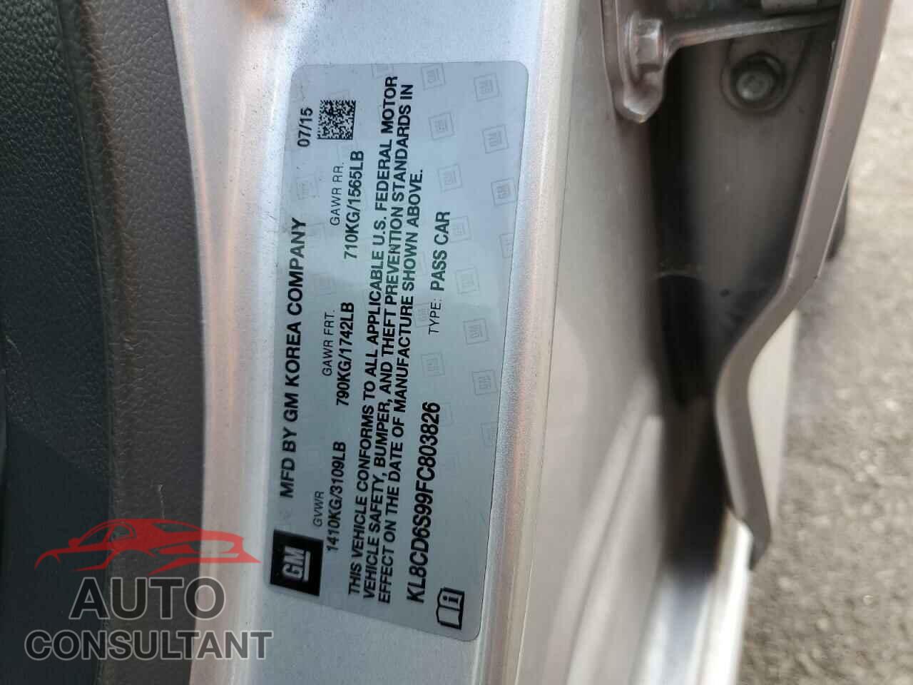 CHEVROLET SPARK 2015 - KL8CD6899FC803826