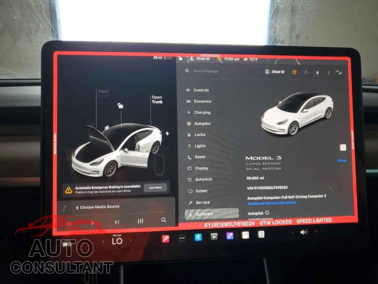 TESLA MODEL 3 2020 - 5YJ3E1EB0LF619024