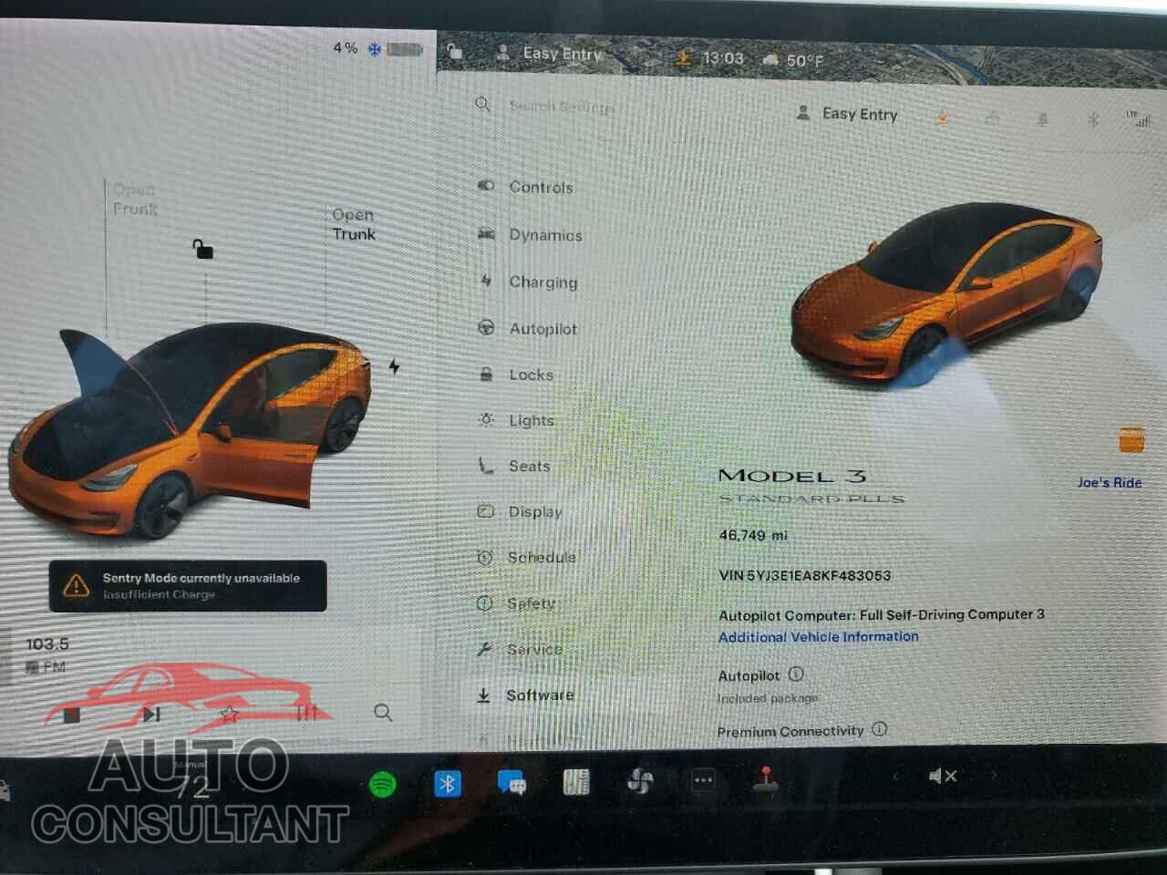TESLA MODEL 3 2019 - 5YJ3E1EA8KF483053