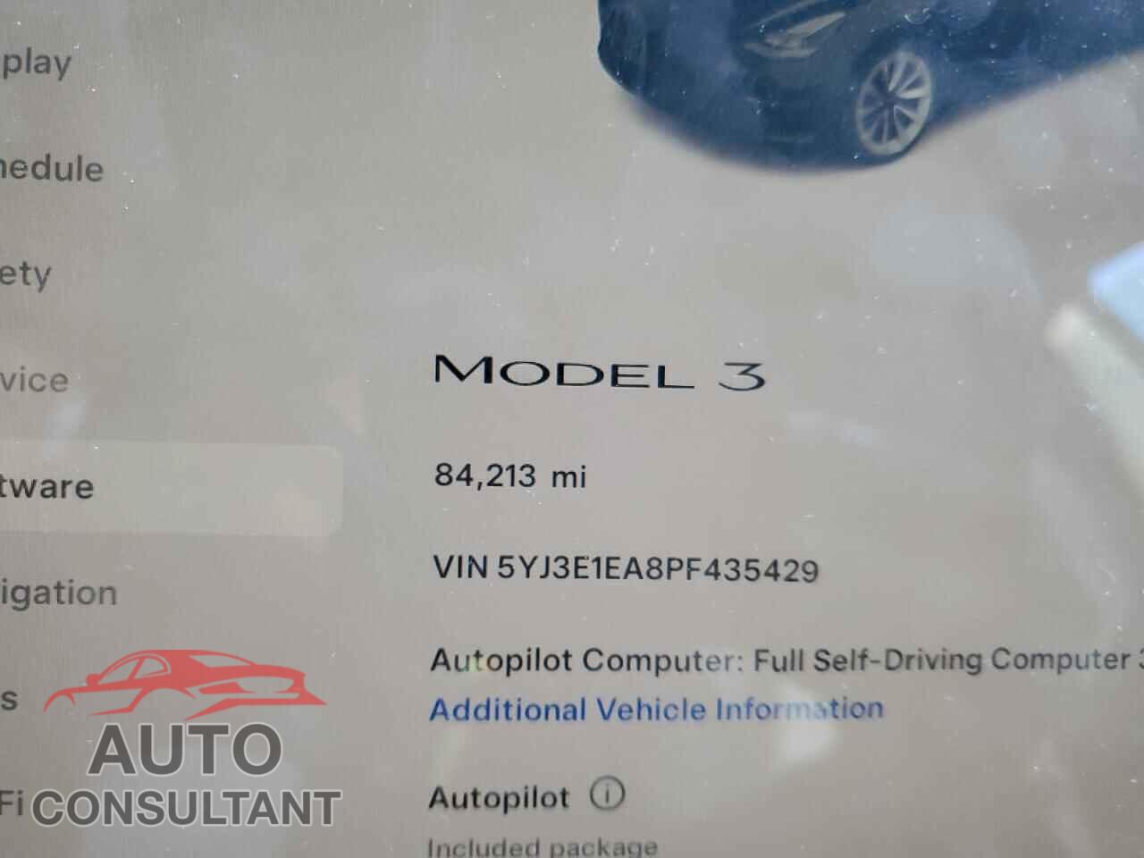 TESLA MODEL 3 2023 - 5YJ3E1EA8PF435429