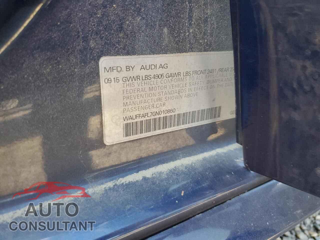 AUDI A4 2016 - WAUFFAFL7GN010860