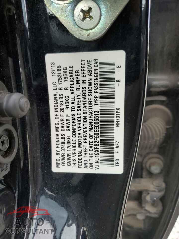 HONDA CIVIC 2014 - 19XFB2F50EE006513