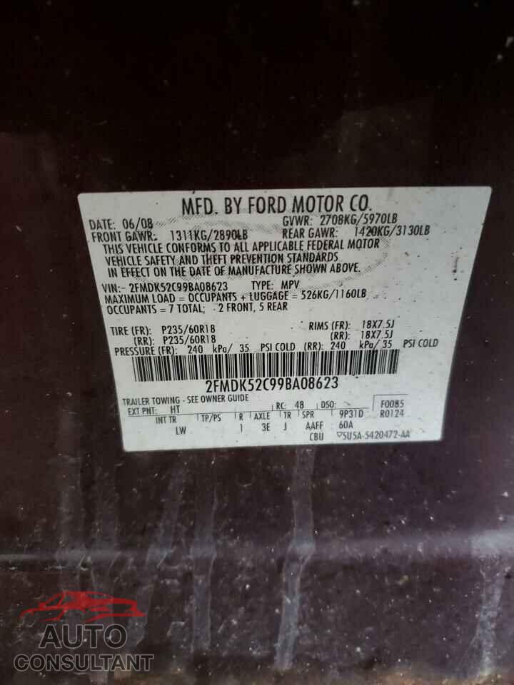 FORD FLEX 2009 - 2FMDK52C99BA08623