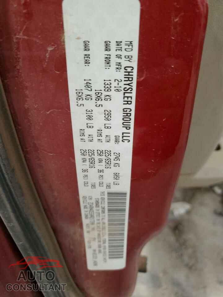 DODGE CARAVAN 2010 - 2D4RN4DE6AR217200
