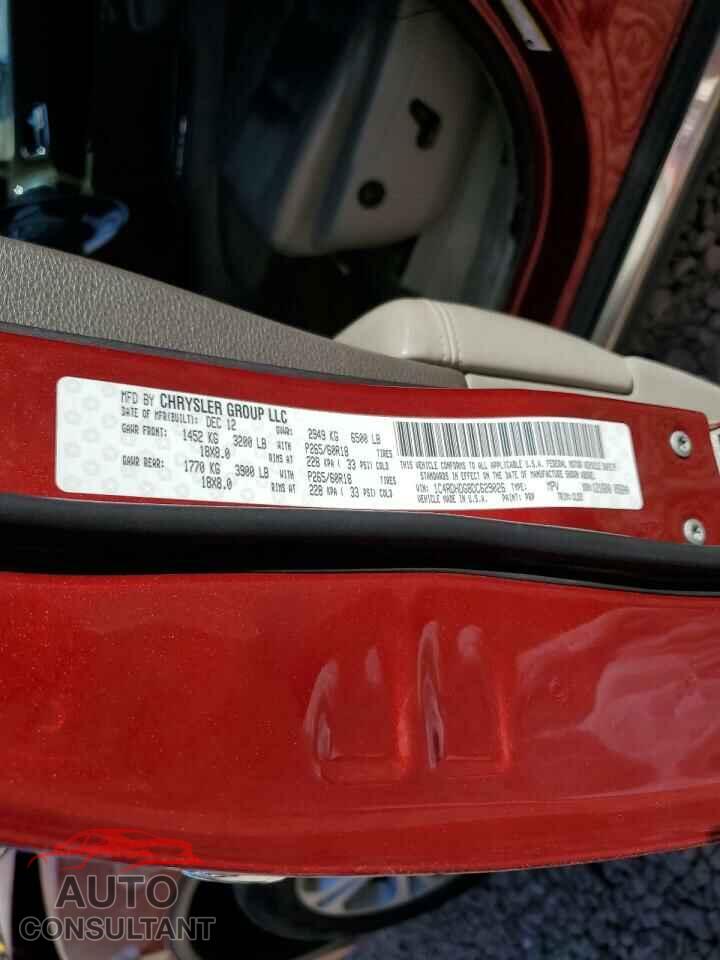 DODGE DURANGO 2013 - 1C4RDHDG8DC629026