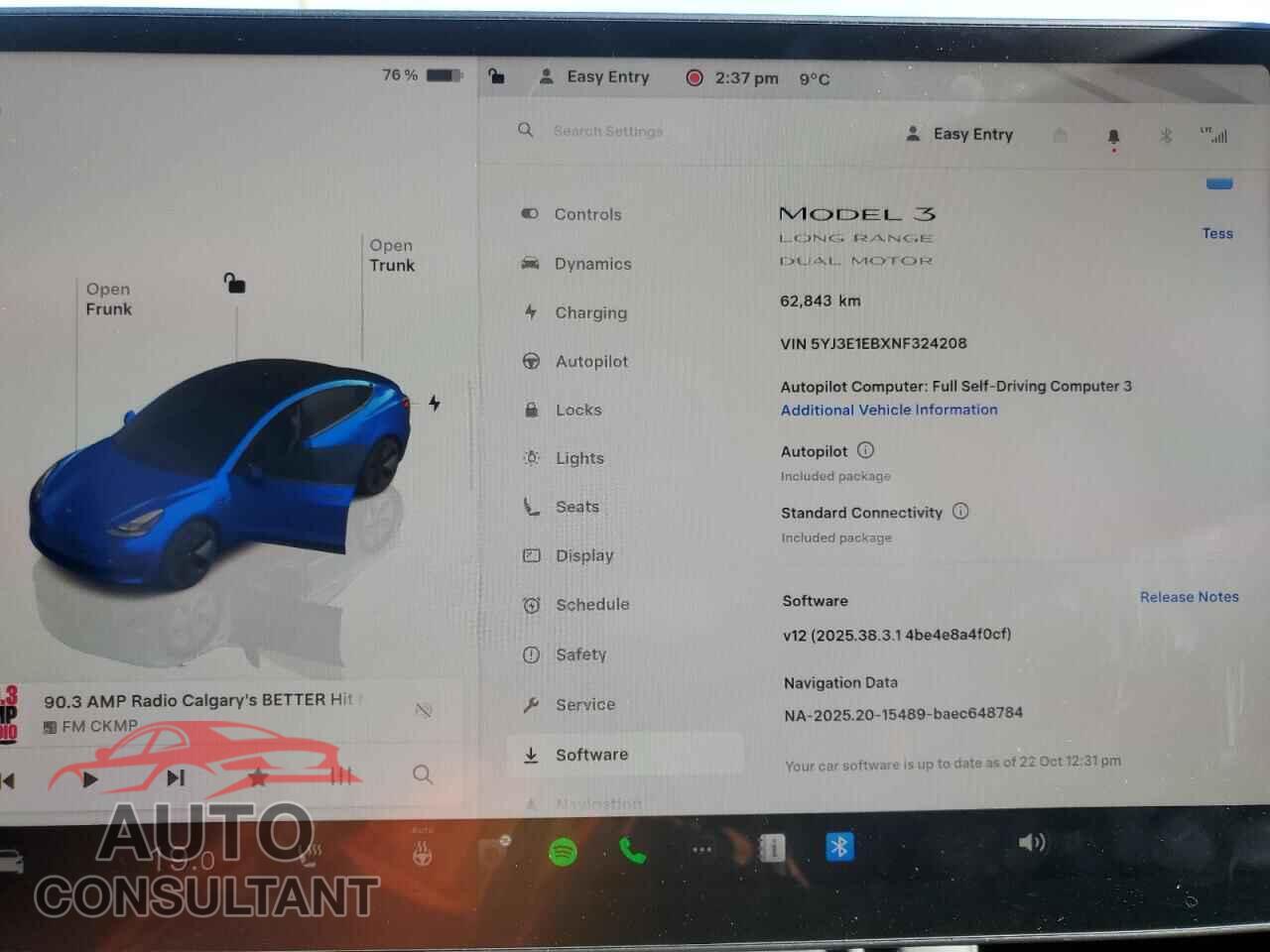 TESLA MODEL 3 2022 - 5YJ3E1EBXNF324208