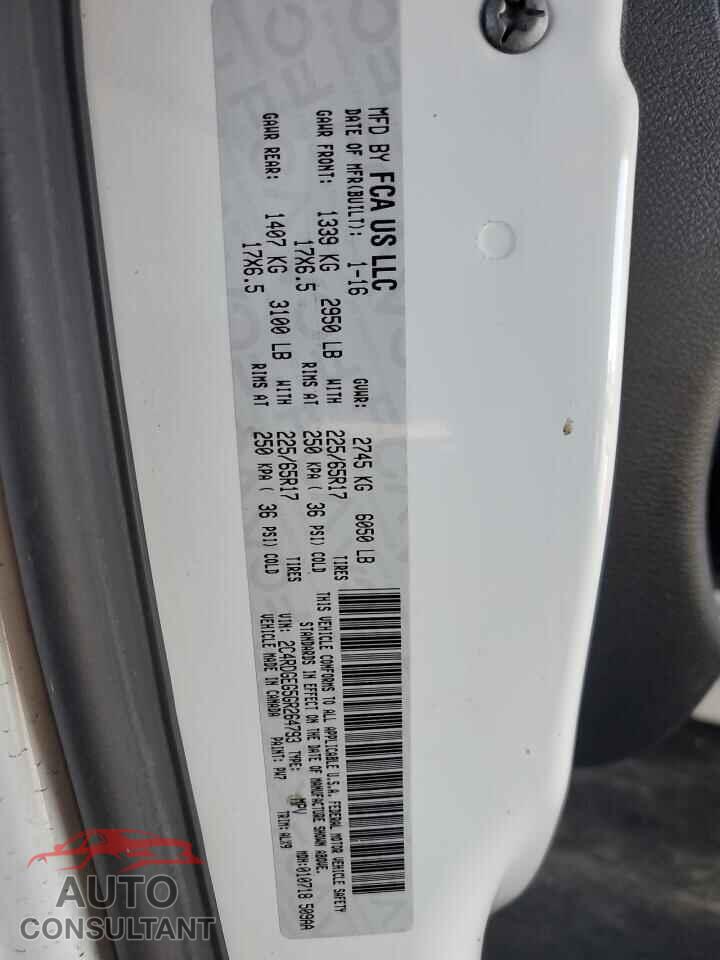 DODGE CARAVAN 2016 - 2C4RDGEG5GR264793