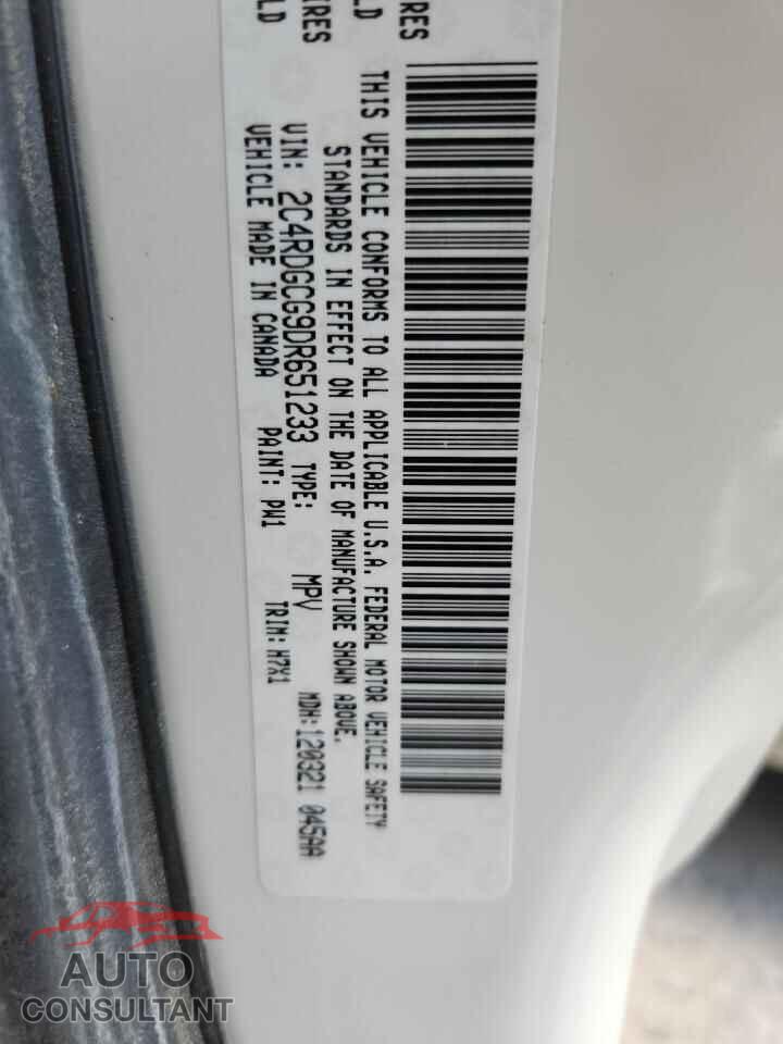 DODGE CARAVAN 2013 - 2C4RDGCG9DR651233