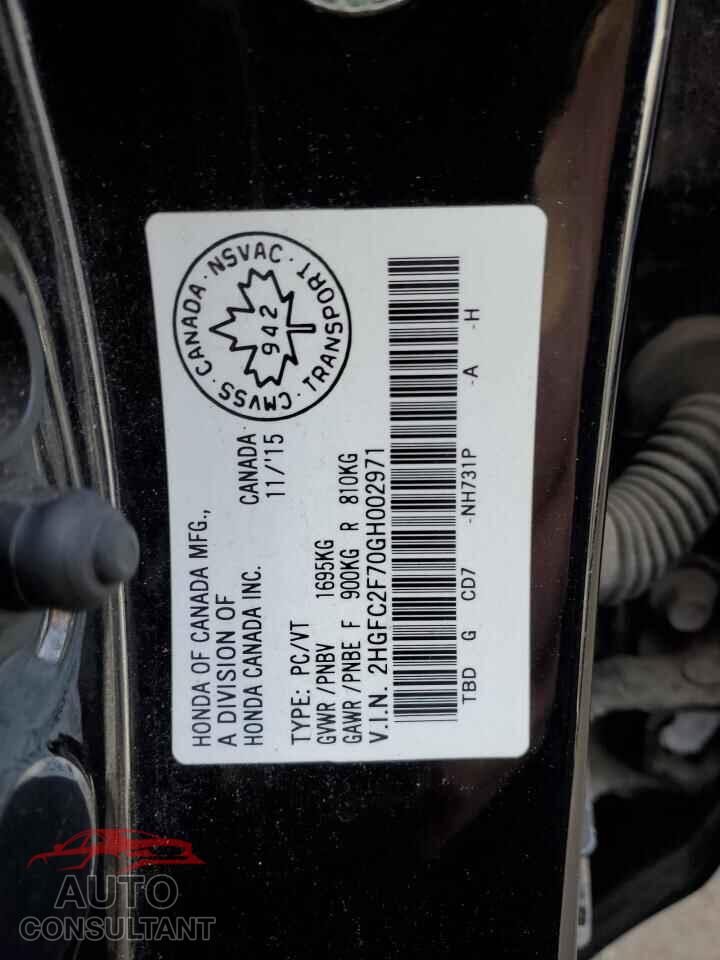 HONDA CIVIC 2016 - 2HGFC2F70GH002971