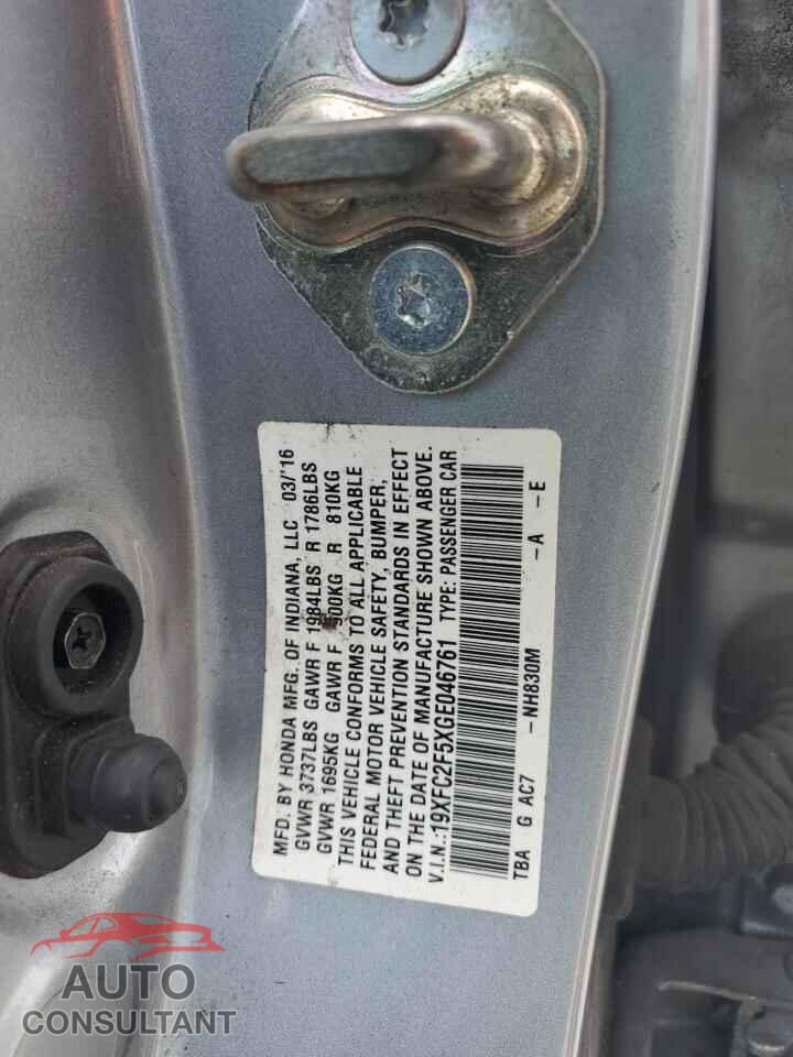 HONDA CIVIC 2016 - 19XFC2F5XGE046761