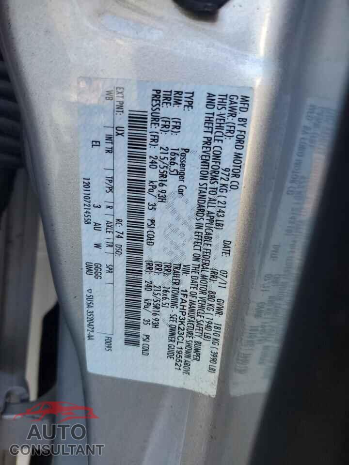 FORD FOCUS 2012 - 1FAHP3K23CL195521