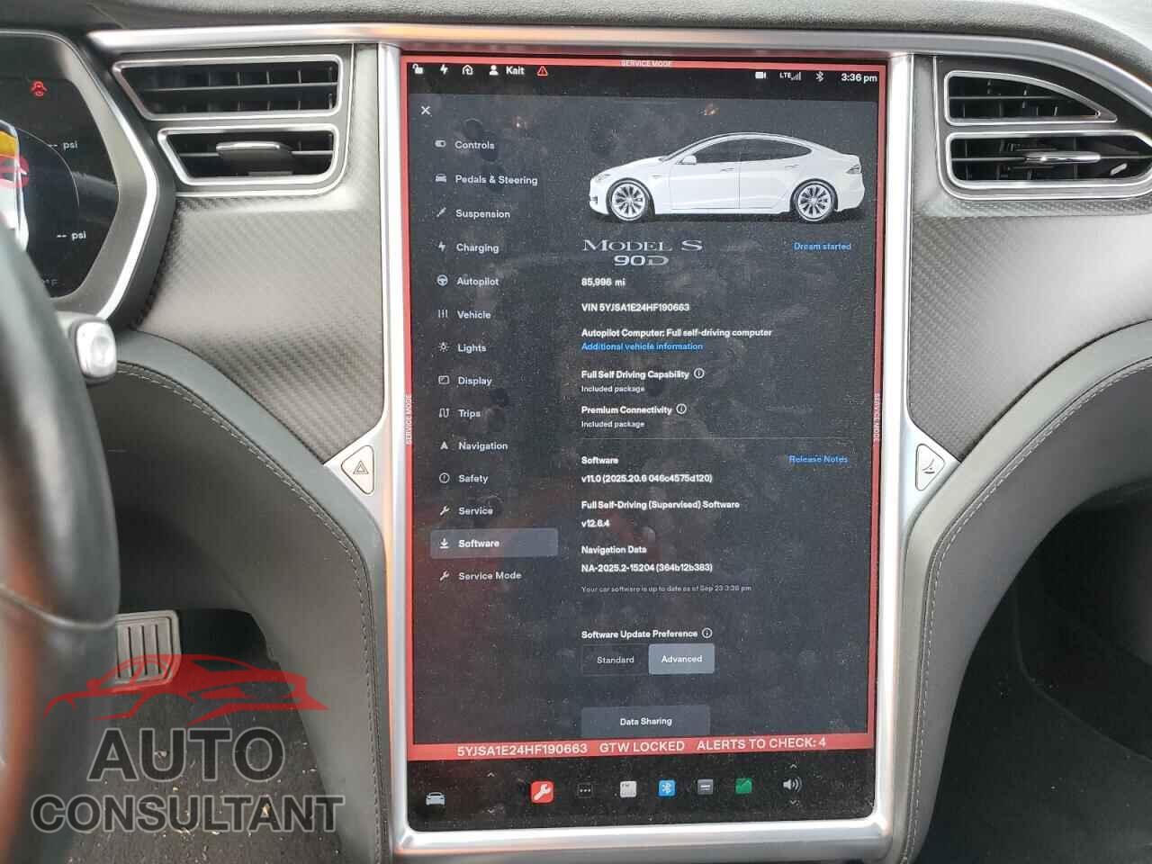 TESLA MODEL S 2017 - 5YJSA1E24HF190663