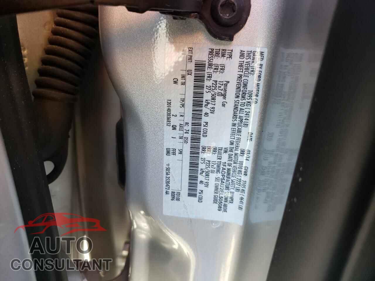 FORD CMAX 2014 - 1FADP5AU2EL505089
