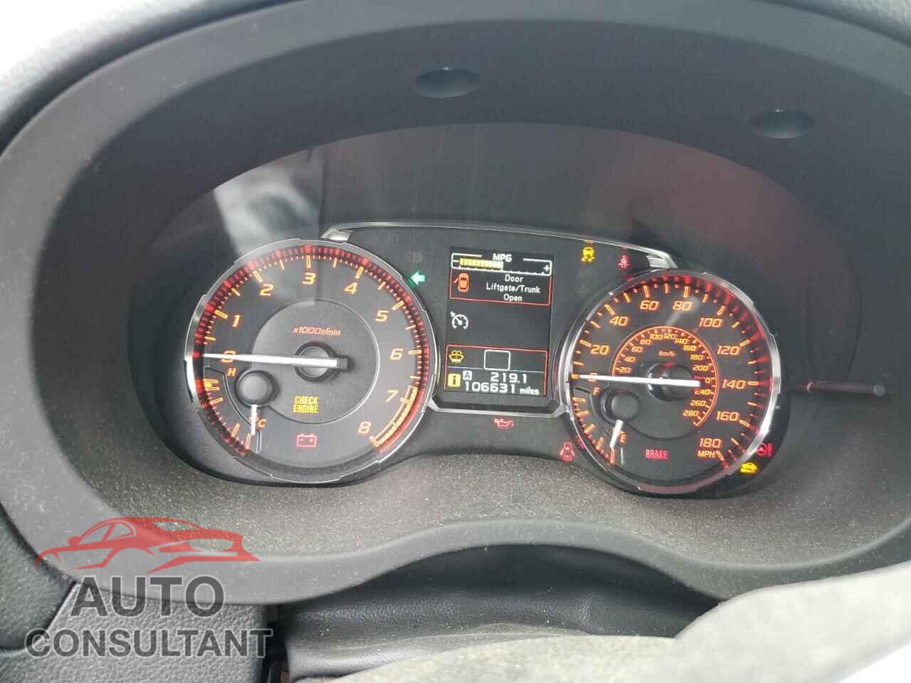 SUBARU WRX 2016 - JF1VA1B62G9804208