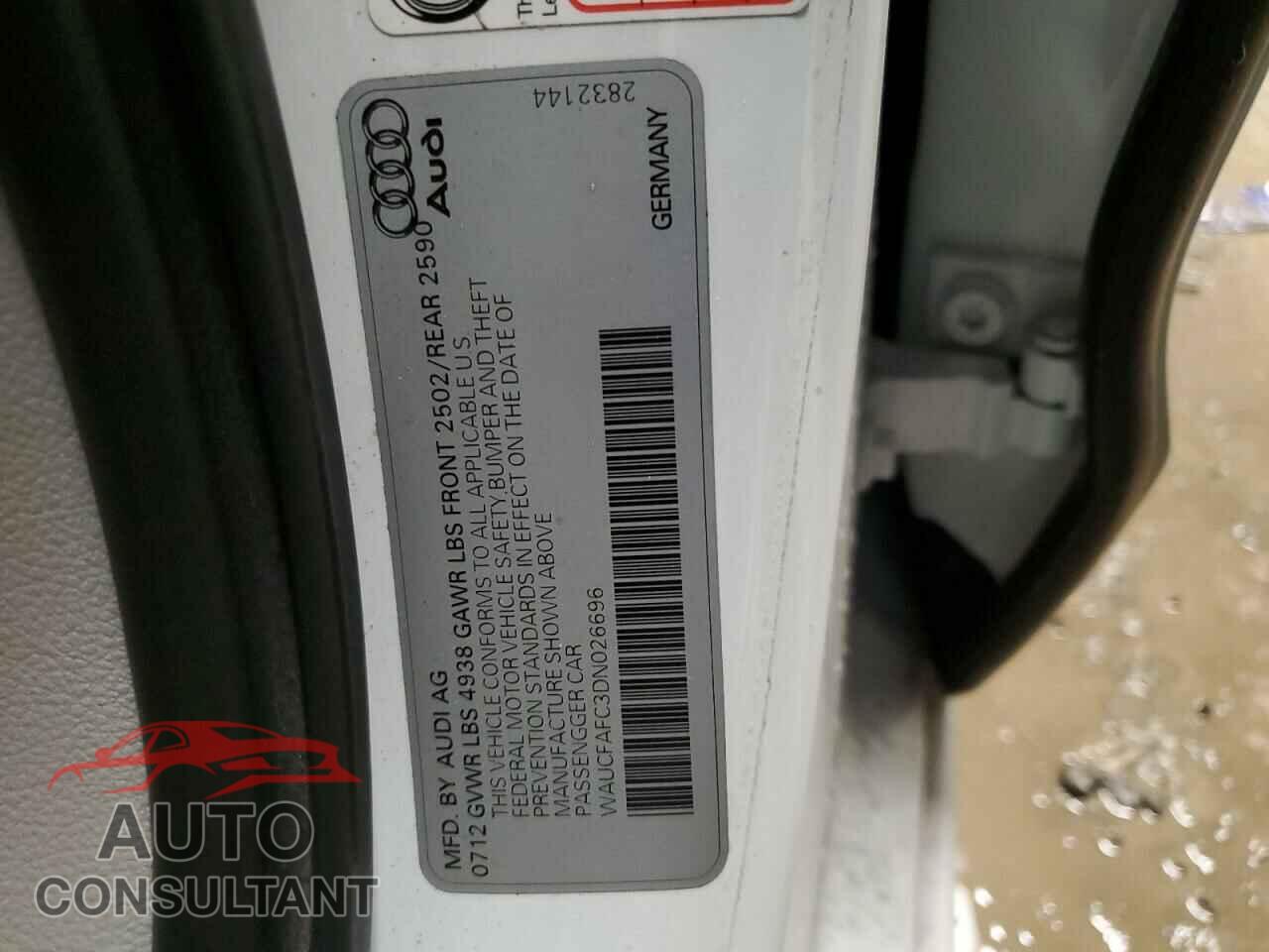 AUDI A6 2013 - WAUCFAFC3DN026696