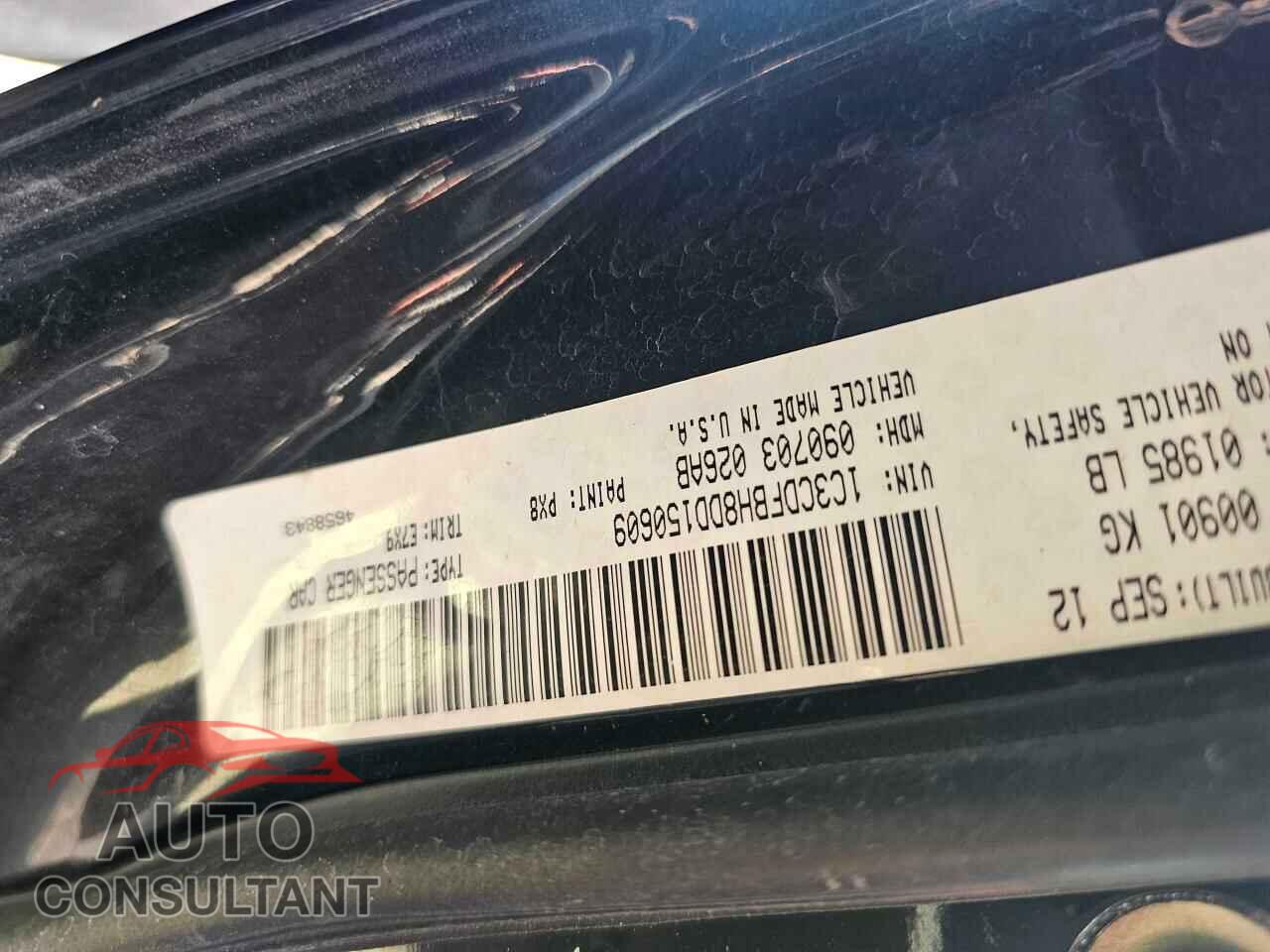 DODGE DART 2013 - 1C3CDFBH8DD150609