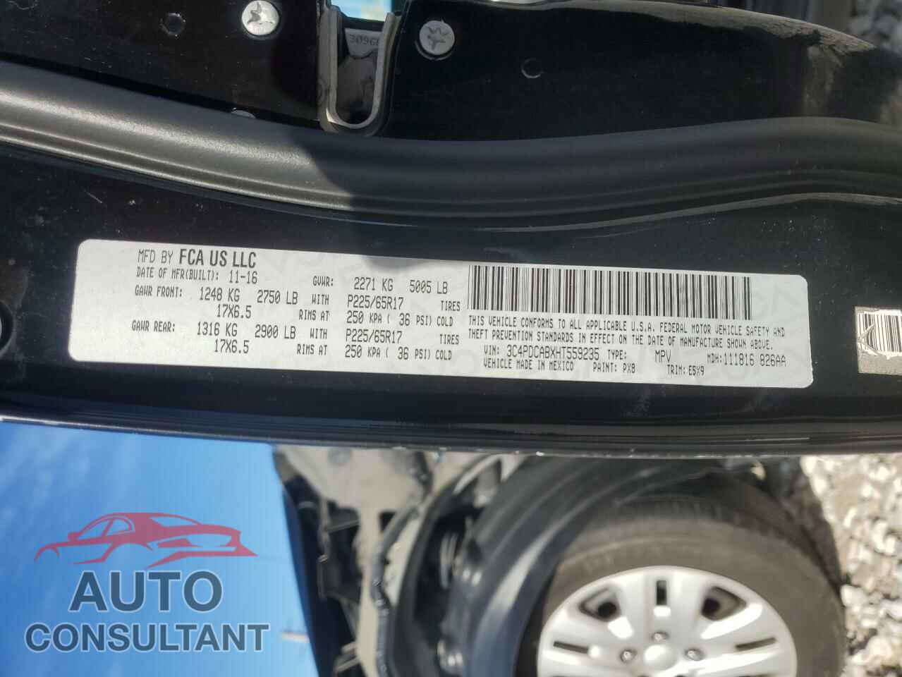 DODGE JOURNEY 2017 - 3C4PDCABXHT559235