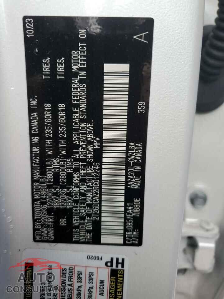 LEXUS NX 250 PRE 2024 - 2T2GDCAZ2RC012246