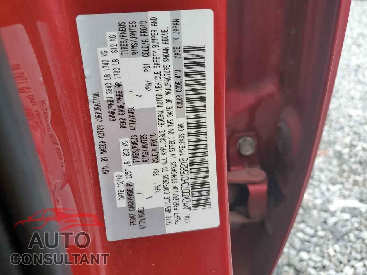 MAZDA CX-3 2017 - JM1DKDD70H0158215