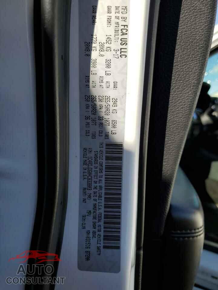 DODGE DURANGO 2017 - 1C4RDJDG0HC833803