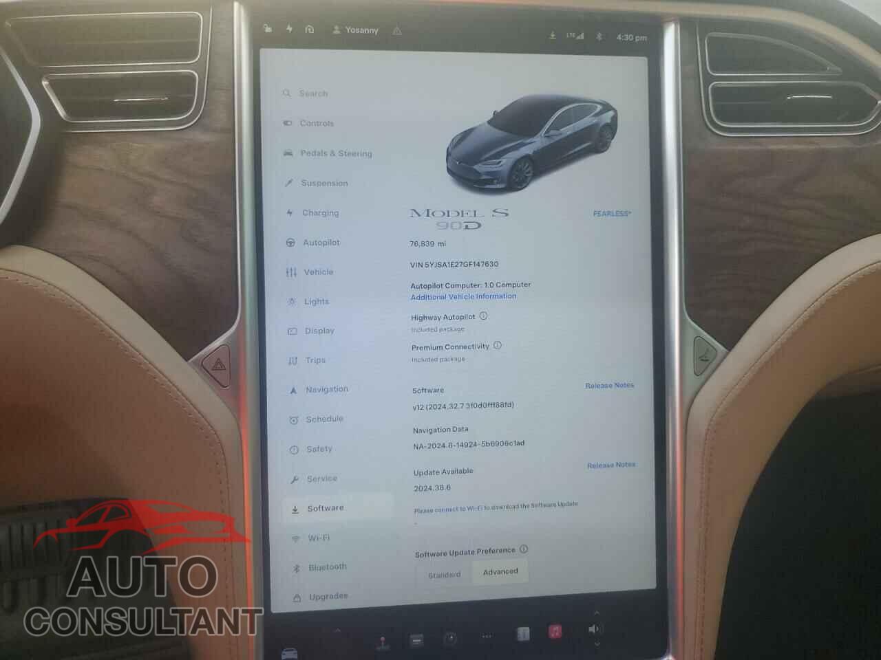 TESLA MODEL S 2016 - 5YJSA1E27GF147630